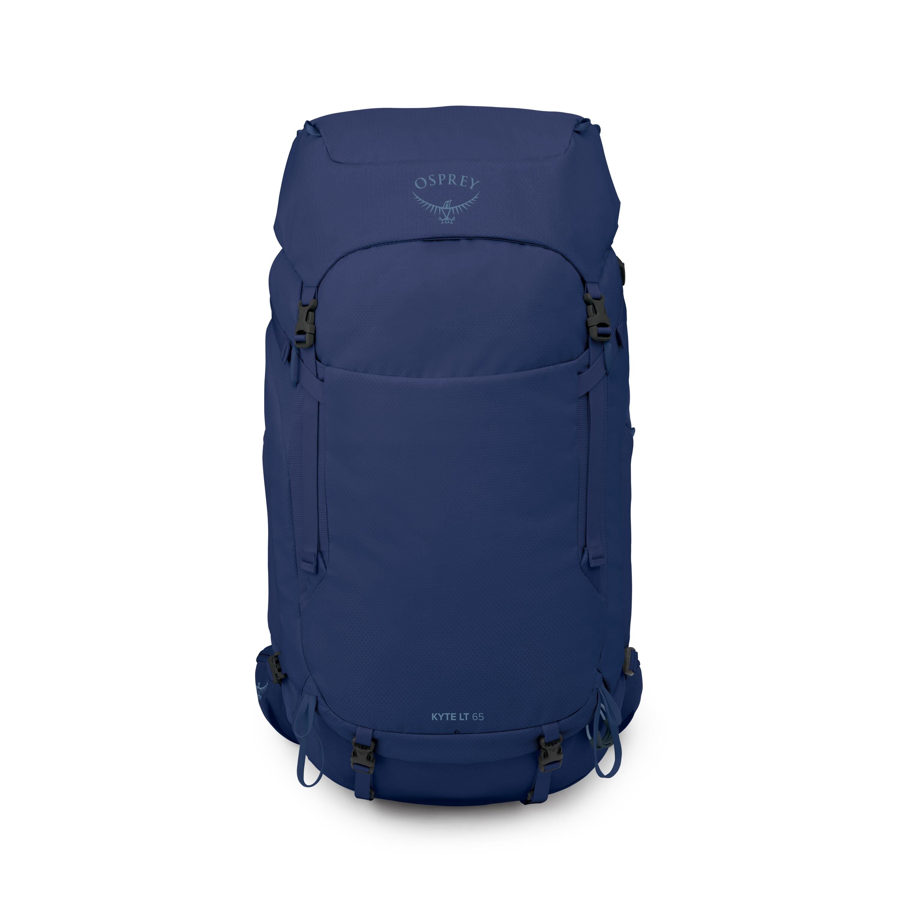 Osprey Kyte LT 65 Women's Backpacking Pack 65L in Serenity Blue — front view