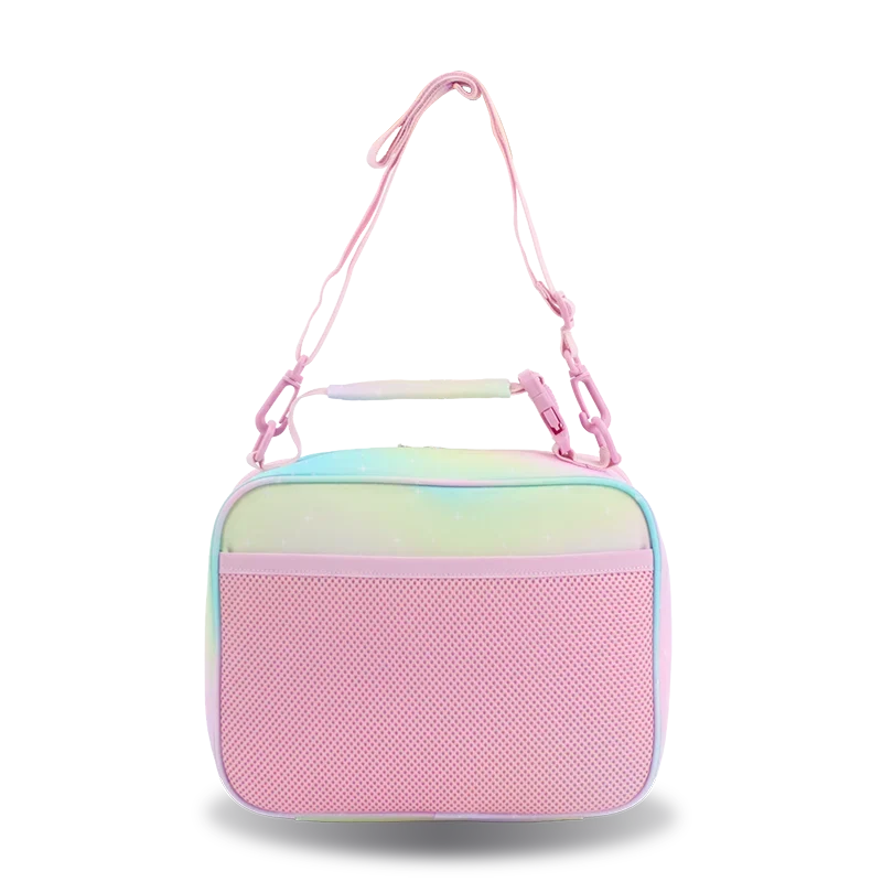J World Cody Lunch Bag With Shoulder Strap in Aurora — back view # color_Aurora
