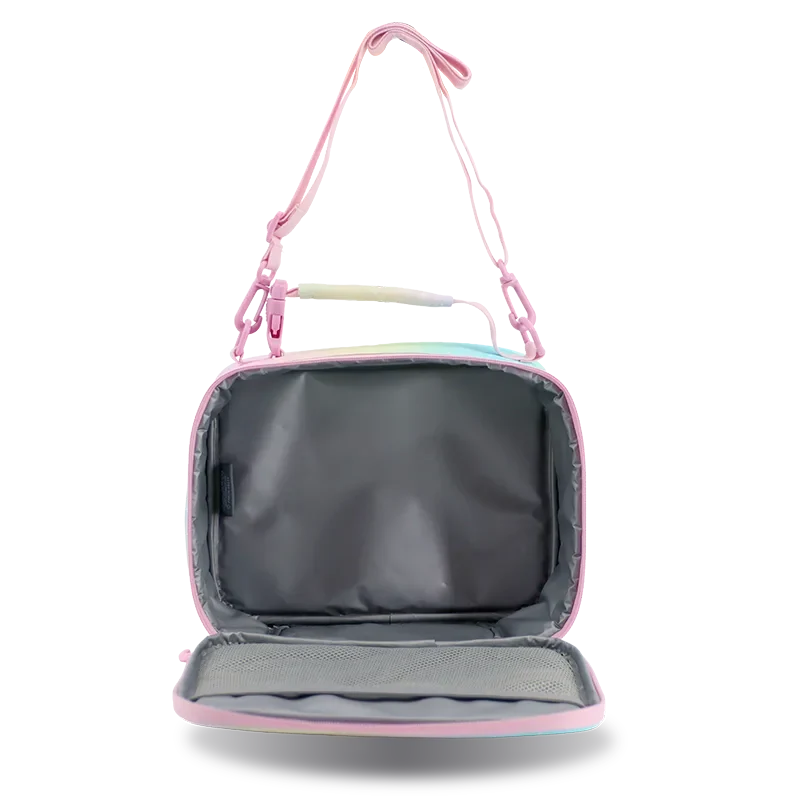 J World Cody Lunch Bag With Shoulder Strap in Aurora — interior view # color_Aurora