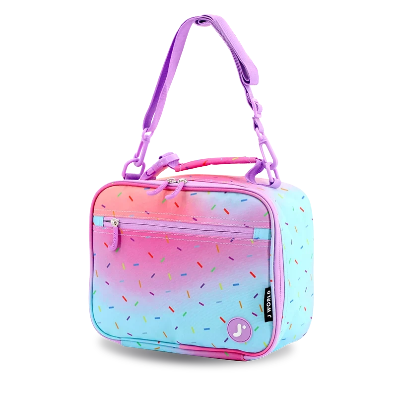 J World Cody Lunch Bag With Shoulder Strap in Confetti — angle view 2 # color_Confetti