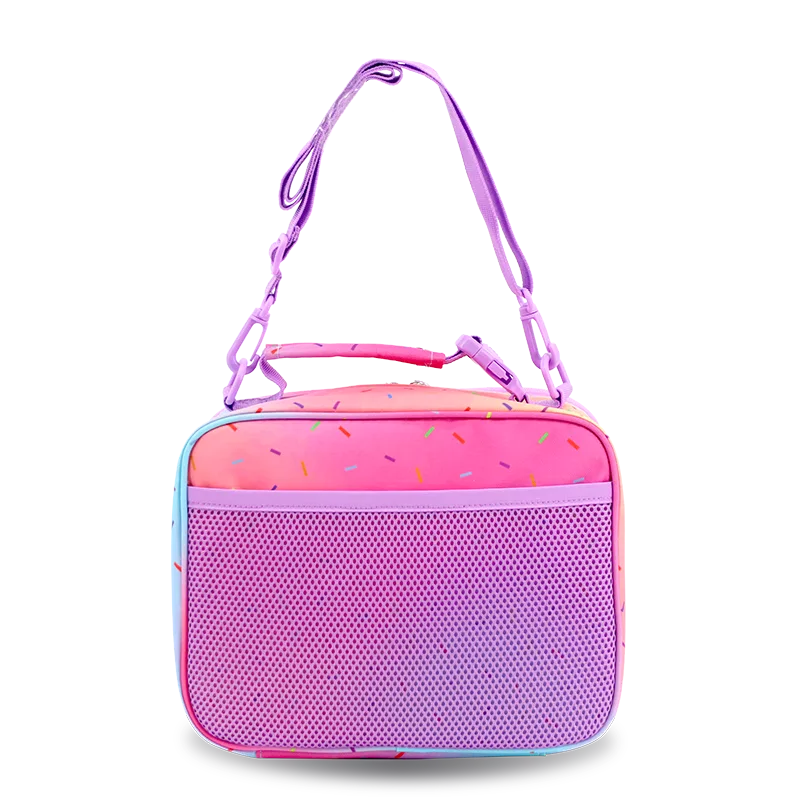 J World Cody Lunch Bag With Shoulder Strap in Confetti — back view # color_Confetti