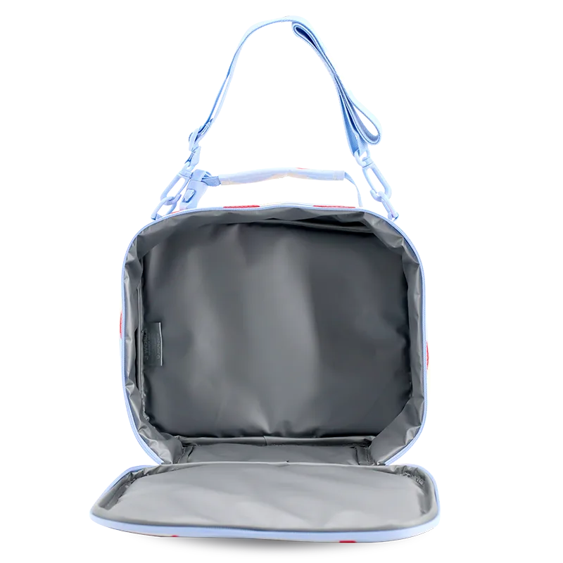 J World Cody Lunch Bag With Shoulder Strap in Floating Apple — front view 2 # color_Floating Apple