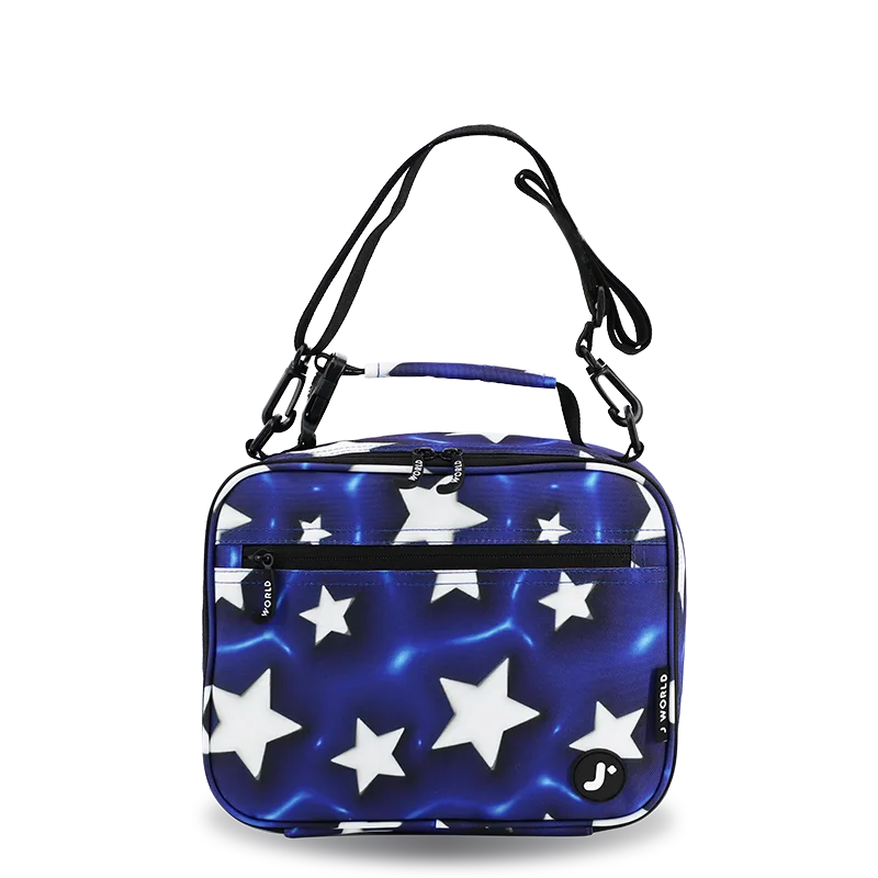 J World Cody Lunch Bag With Shoulder Strap in Puffy Star — front view # color_Puffy Star