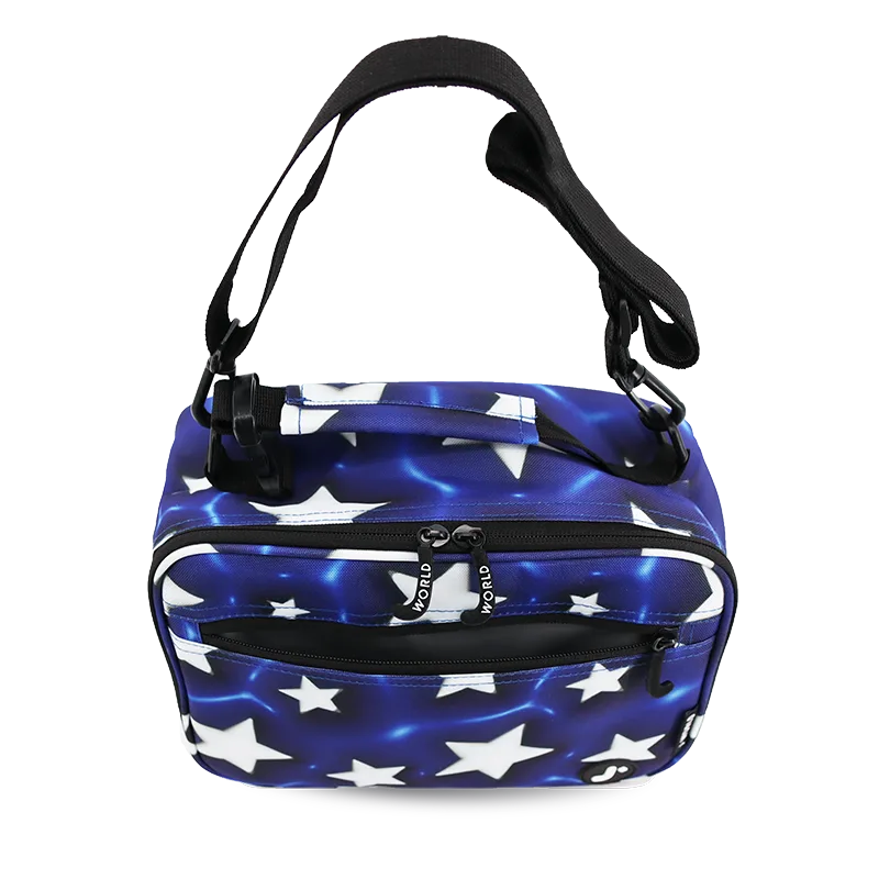 J World Cody Lunch Bag With Shoulder Strap in Puffy Star — detail view # color_Puffy Star
