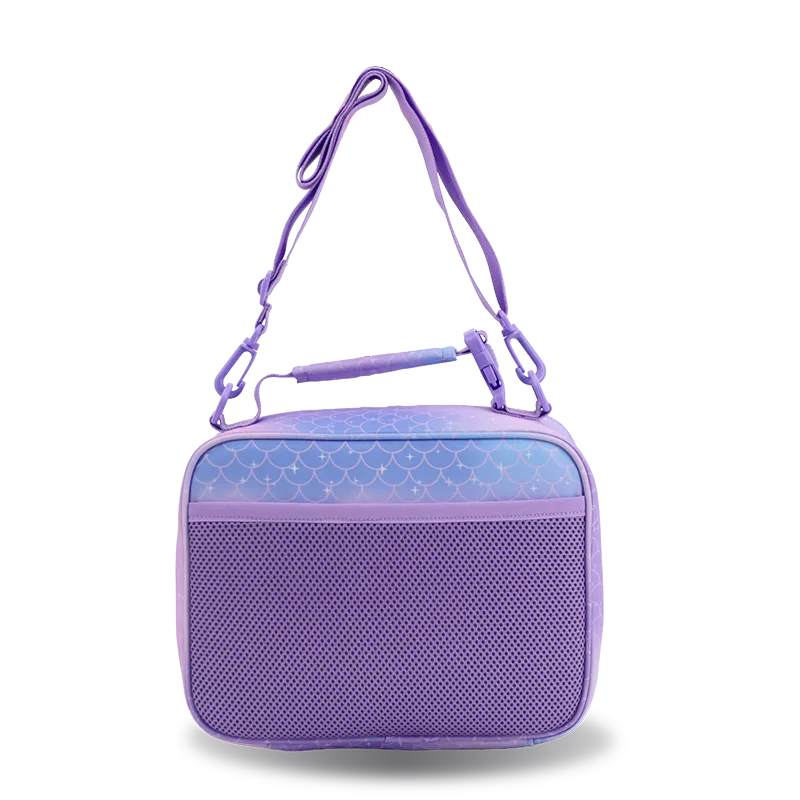 J World Cody Lunch Bag With Shoulder Strap in Purple Mermaid — back view # color_Purple Mermaid