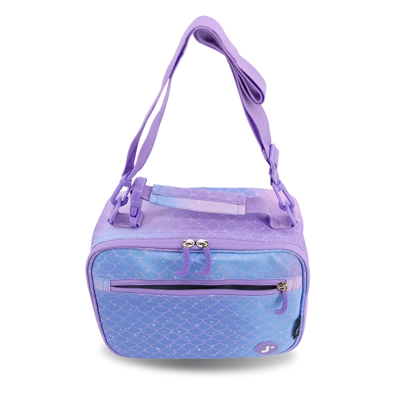 J World Cody Lunch Bag With Shoulder Strap in Purple Mermaid — detail view # color_Purple Mermaid