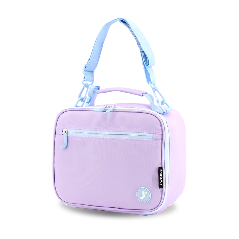 J World Cody Lunch Bag With Shoulder Strap in Purple — angle view 2 # color_Purple