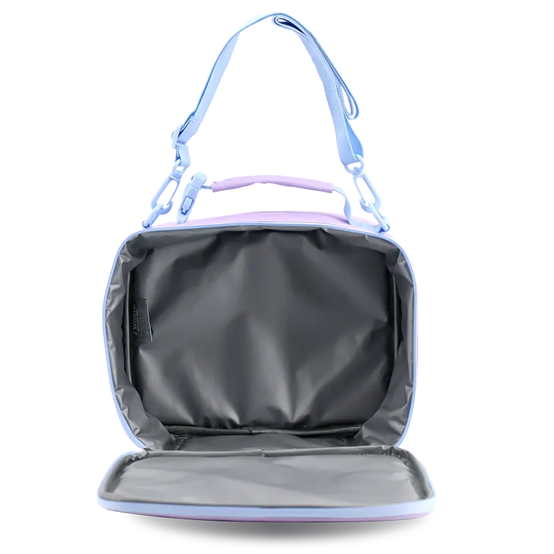 J World Cody Lunch Bag With Shoulder Strap in Purple — front view 2 # color_Purple