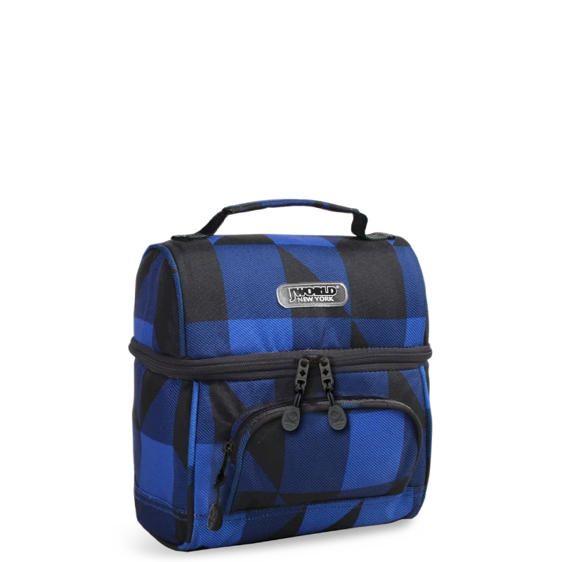 J World Corey Lunch Bag in Block Navy — front view # color_Block Navy