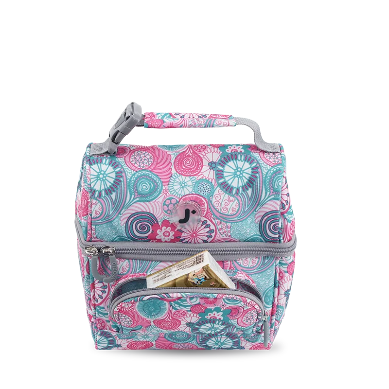 J World Corey Lunch Bag in Blue Raspberry — detail view # color_Blue Raspberry
