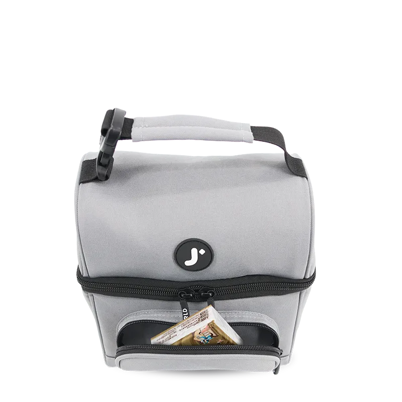J World Corey Lunch Bag in Grey — interior view # color_Grey