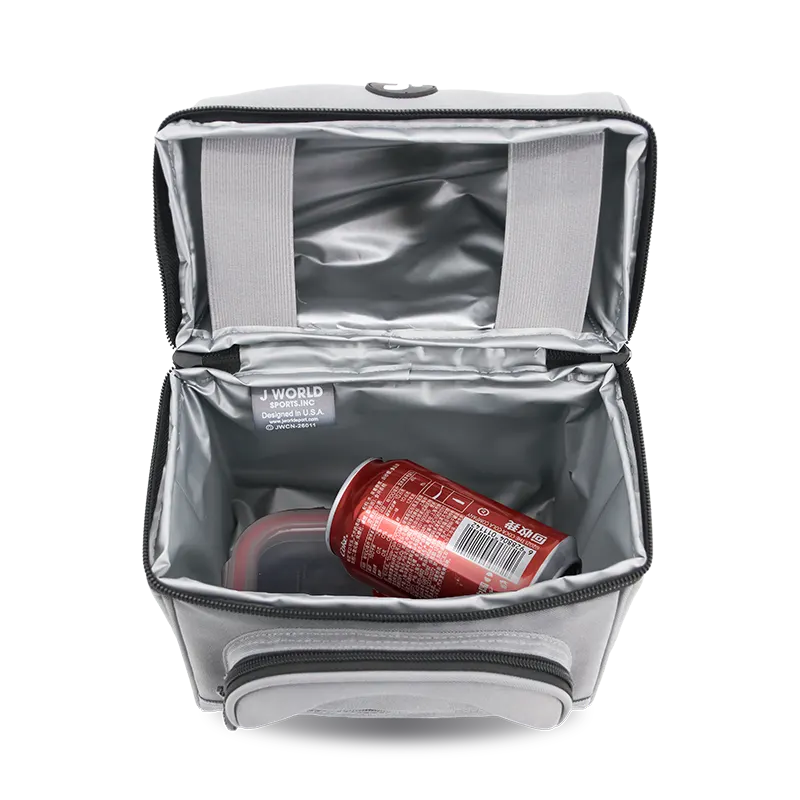 J World Corey Lunch Bag in Grey — interior view 3 # color_Grey