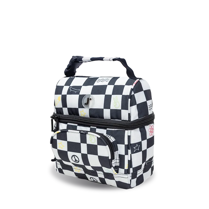 J World Corey Lunch Bag in Icon Checkers — angle view 2 # color_Icon Checkers