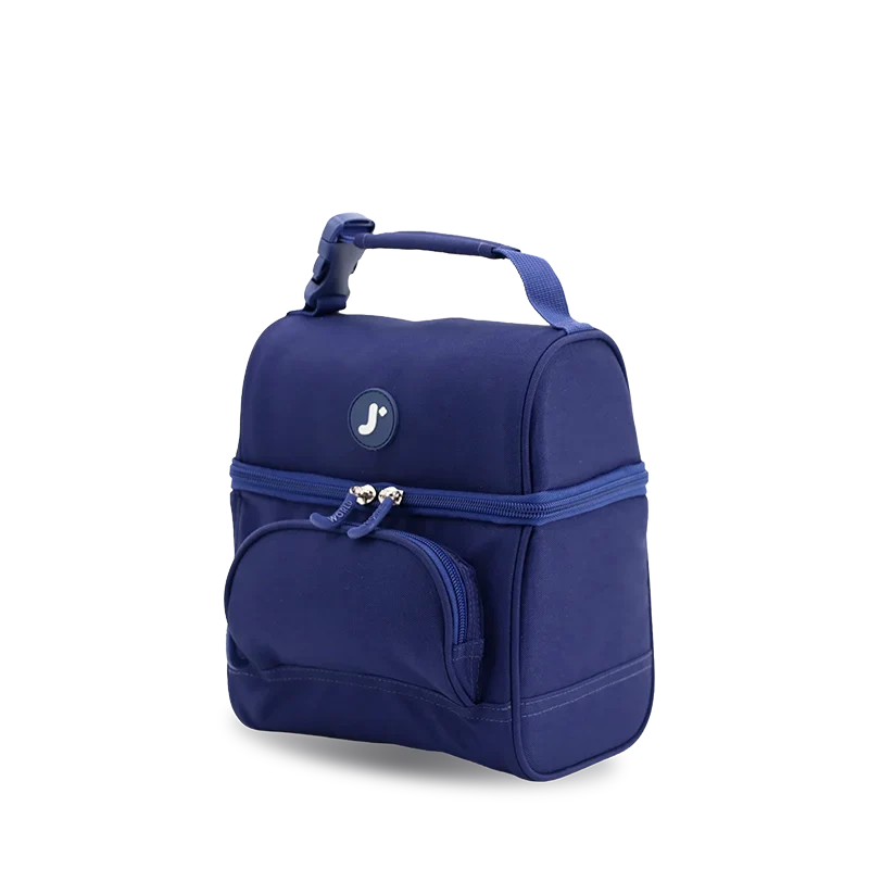 J World Corey Lunch Bag in Navy — angle view 2 # color_Navy