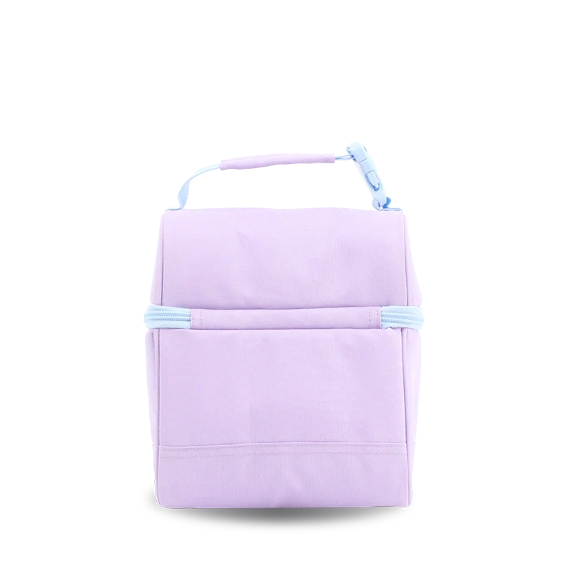 J World Corey Lunch Bag in Purple — back view # color_Purple