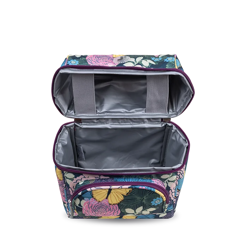 J World Corey Lunch Bag in Secret Garden — interior view # color_Secret Garden