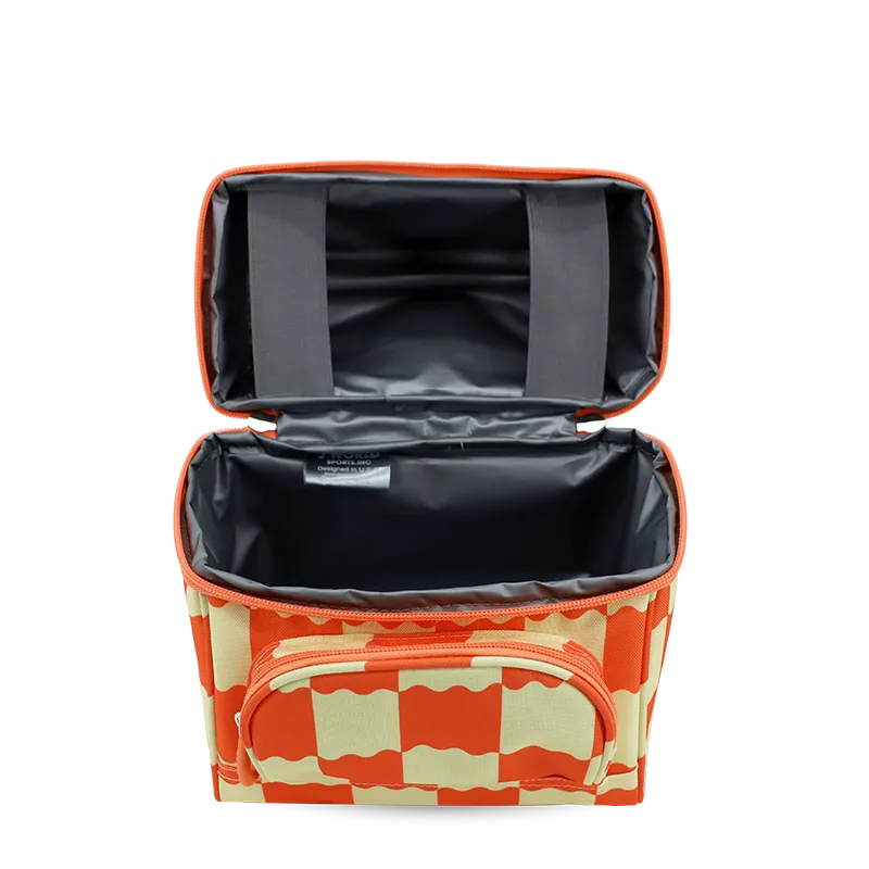J World Corey Lunch Bag in Wiggle Coral — interior view 2 # color_Wiggle Coral