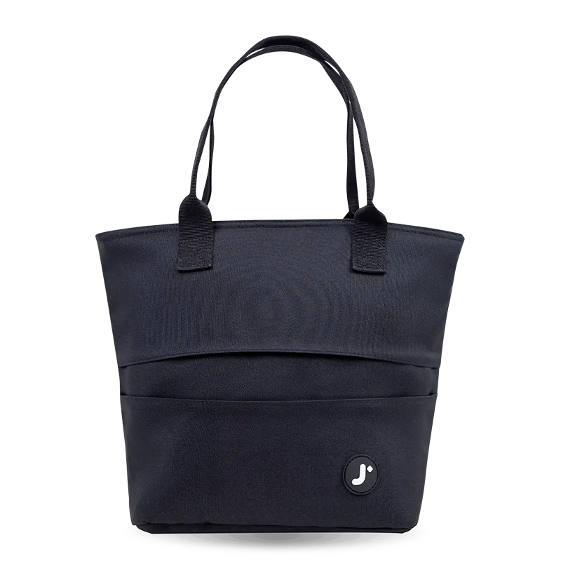 J World Lola Insulated Lunch Tote Bag in Black — front view # color_Black