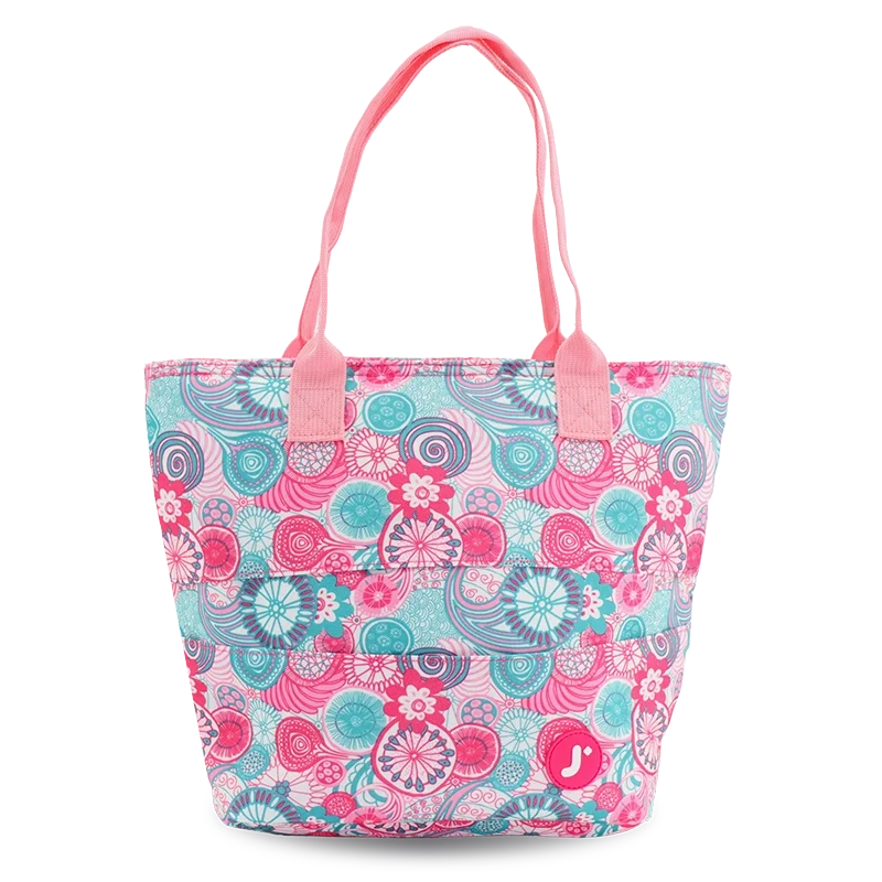 J World Lola Insulated Lunch Tote Bag in Blue Raspberry — front view # color_Blue Raspberry