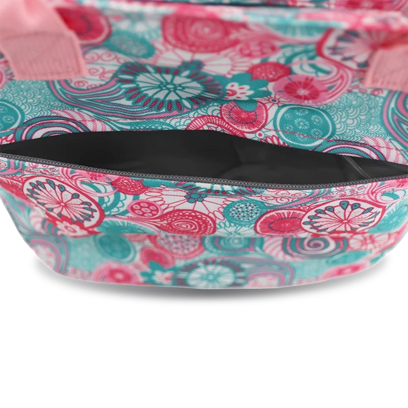 J World Lola Insulated Lunch Tote Bag in Blue Raspberry — detail view 2 # color_Blue Raspberry