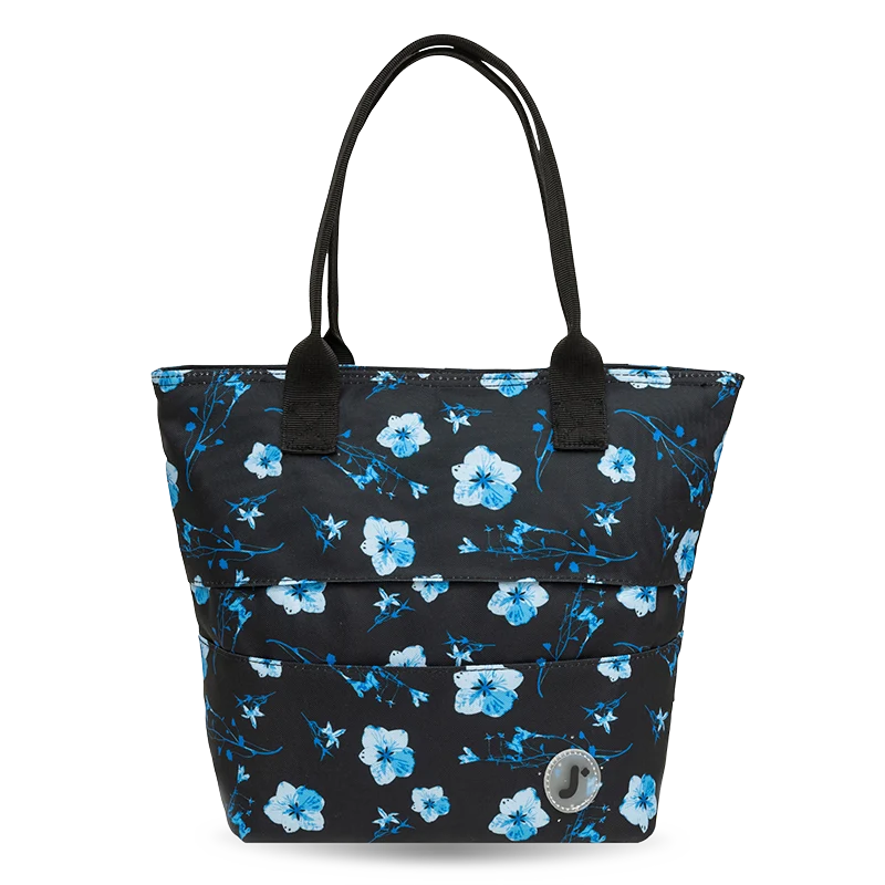J World Lola Insulated Lunch Tote Bag in Night Bloom — front view # color_Night Bloom