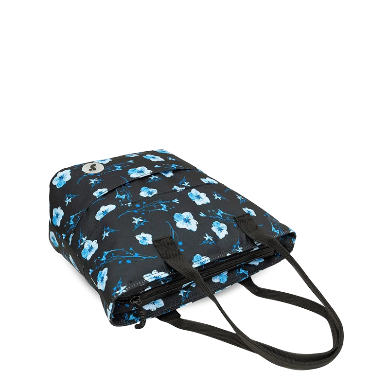 J World Lola Insulated Lunch Tote Bag in Night Bloom — angle view 3 # color_Night Bloom