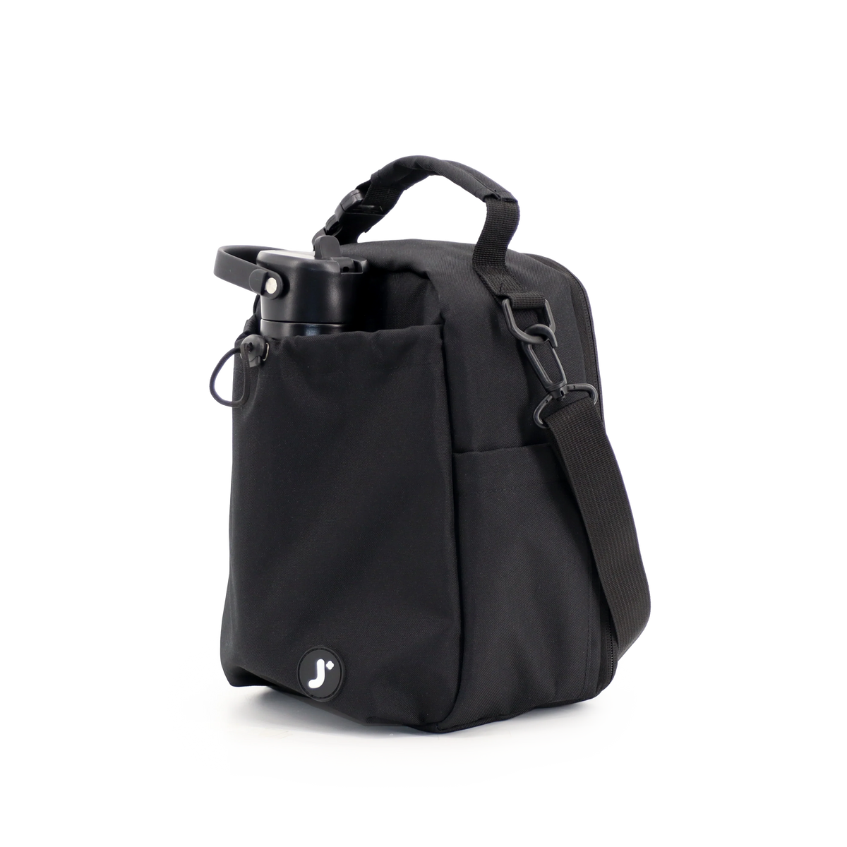 J World Cole Insulated Lunch Bag in Black — angle view 3 # color_Black