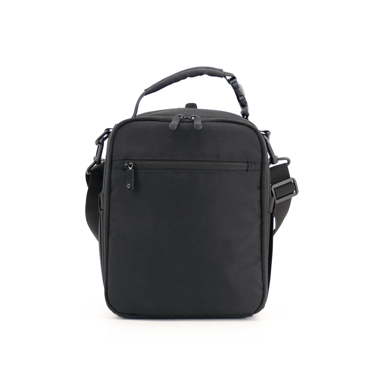 J World Cole Insulated Lunch Bag in Black — back view # color_Black
