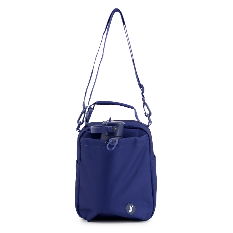 J World Cole Insulated Lunch Bag in Navy — detail view # color_Navy