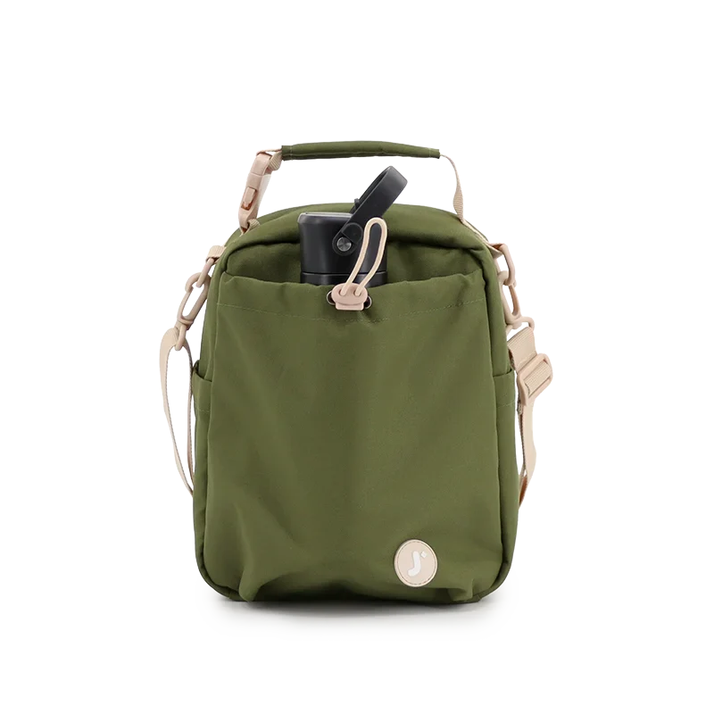 J World Cole Insulated Lunch Bag in Olive Green — front view # color_Olive Green