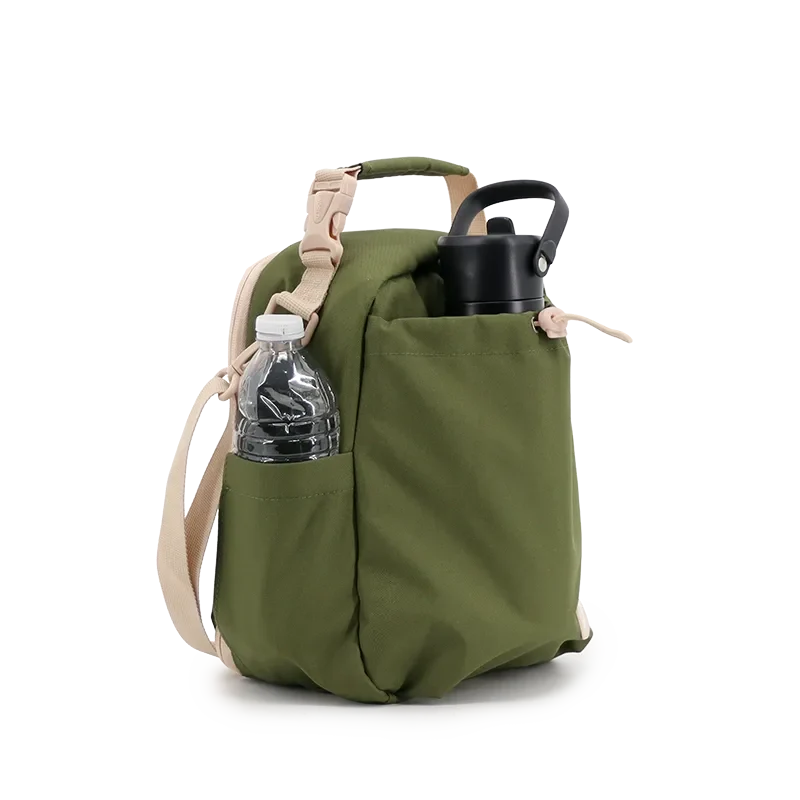 J World Cole Insulated Lunch Bag in Olive Green — angle view 2 # color_Olive Green