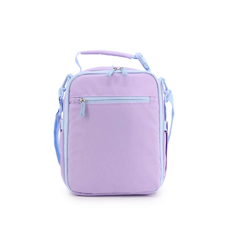 J World Cole Insulated Lunch Bag in Purple — back view # color_Purple
