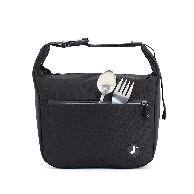 J World Lane Insulated Lunch Bag in Black — detail view 2 # color_Black