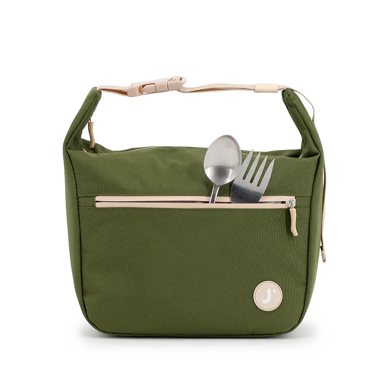 J World Lane Insulated Lunch Bag in Olive Green — detail view 2 # color_Olive Green
