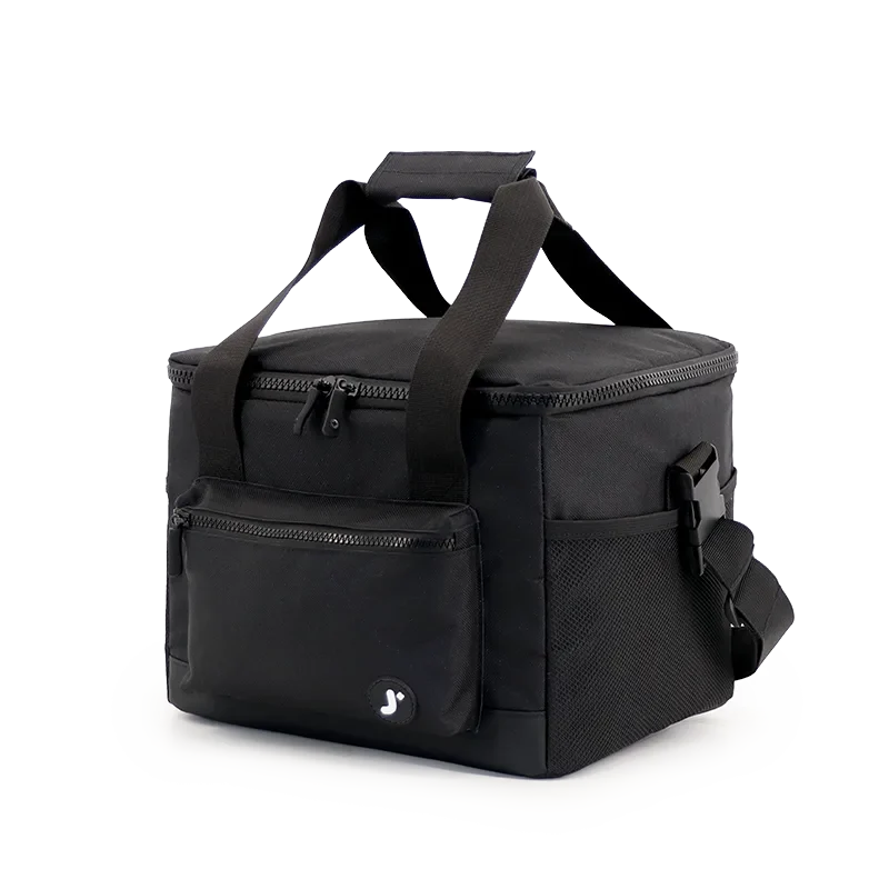 J World Adventure Large Insulated Cooler Bag in Black — angle view 3 # color_Black