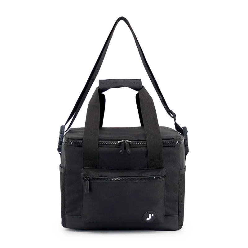 J World Adventure Large Insulated Cooler Bag in Black — detail view # color_Black