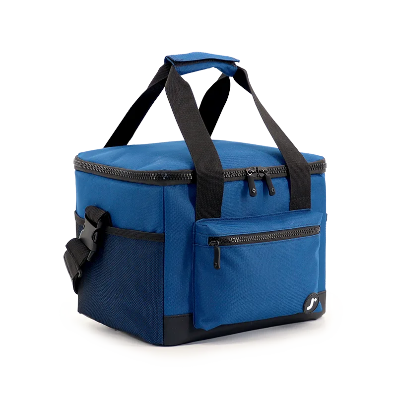 J World Adventure Large Insulated Cooler Bag in Navy — angle view 2 # color_Navy