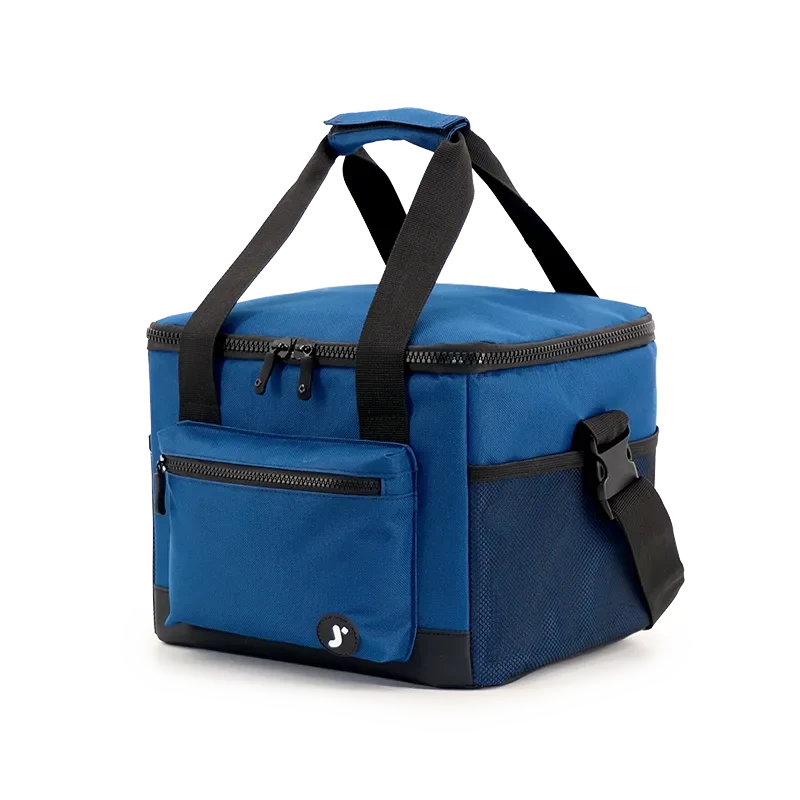 J World Adventure Large Insulated Cooler Bag in Navy — angle view 3 # color_Navy