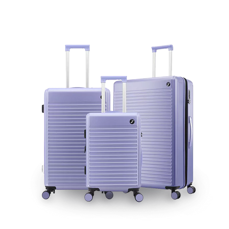 J World North Hardside 3pcs Set Luggage in Misty Purple — front view # color_Misty Purple