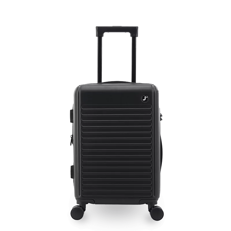J World North Hardside 3pcs Set Luggage in Black — back view 3 # color_Black