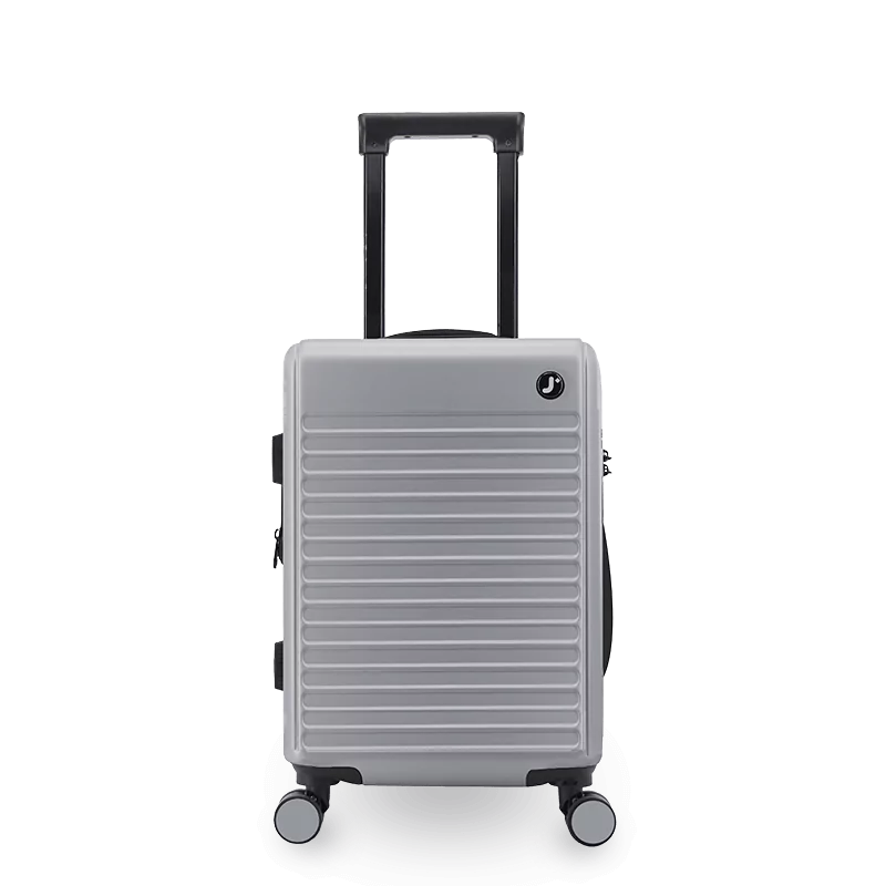 J World North Hardside 3pcs Set Luggage in Sage Grey — back view 3 # color_Sage Grey