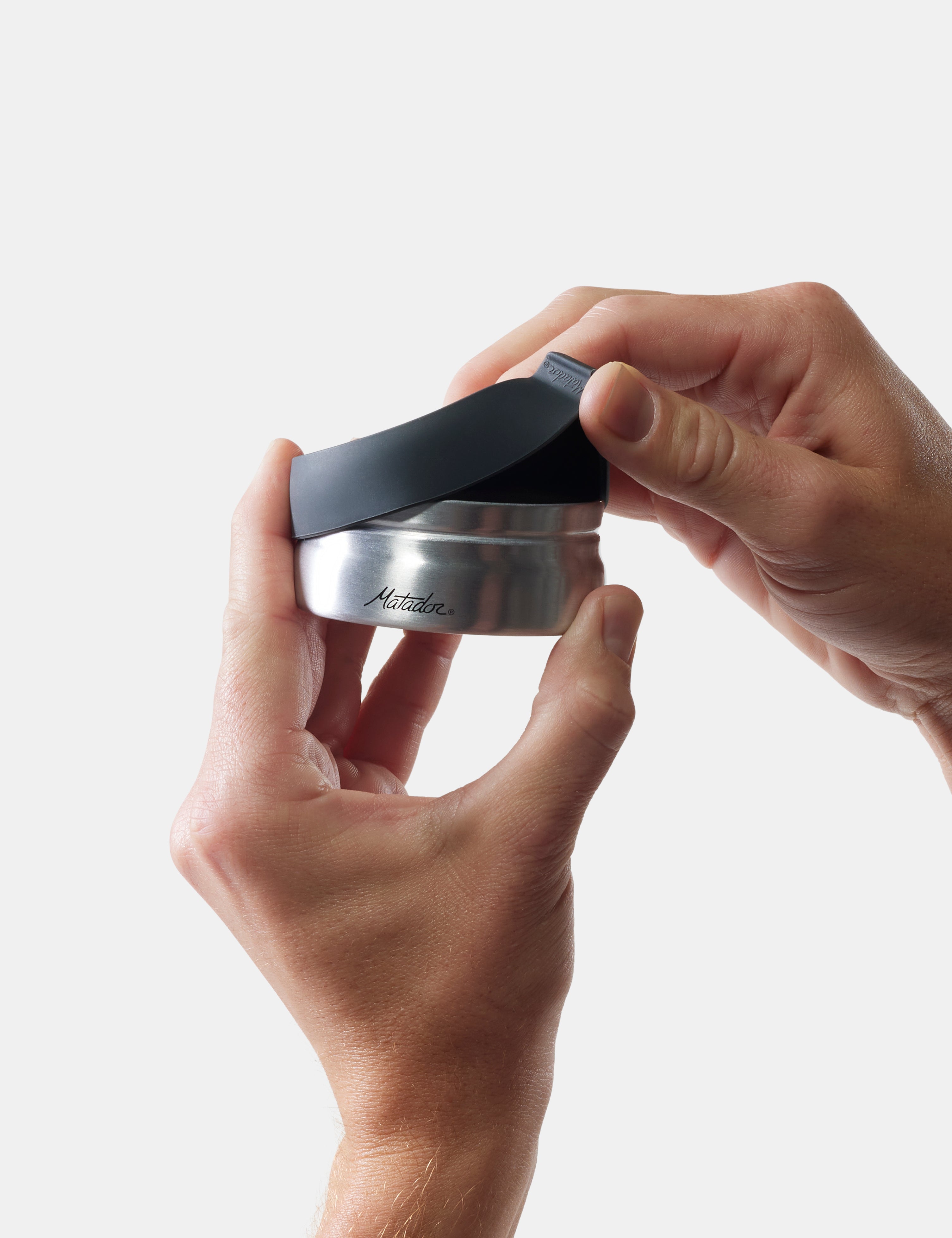 Matador Waterproof Travel Canister 100ml in Charcoal — angle view 2