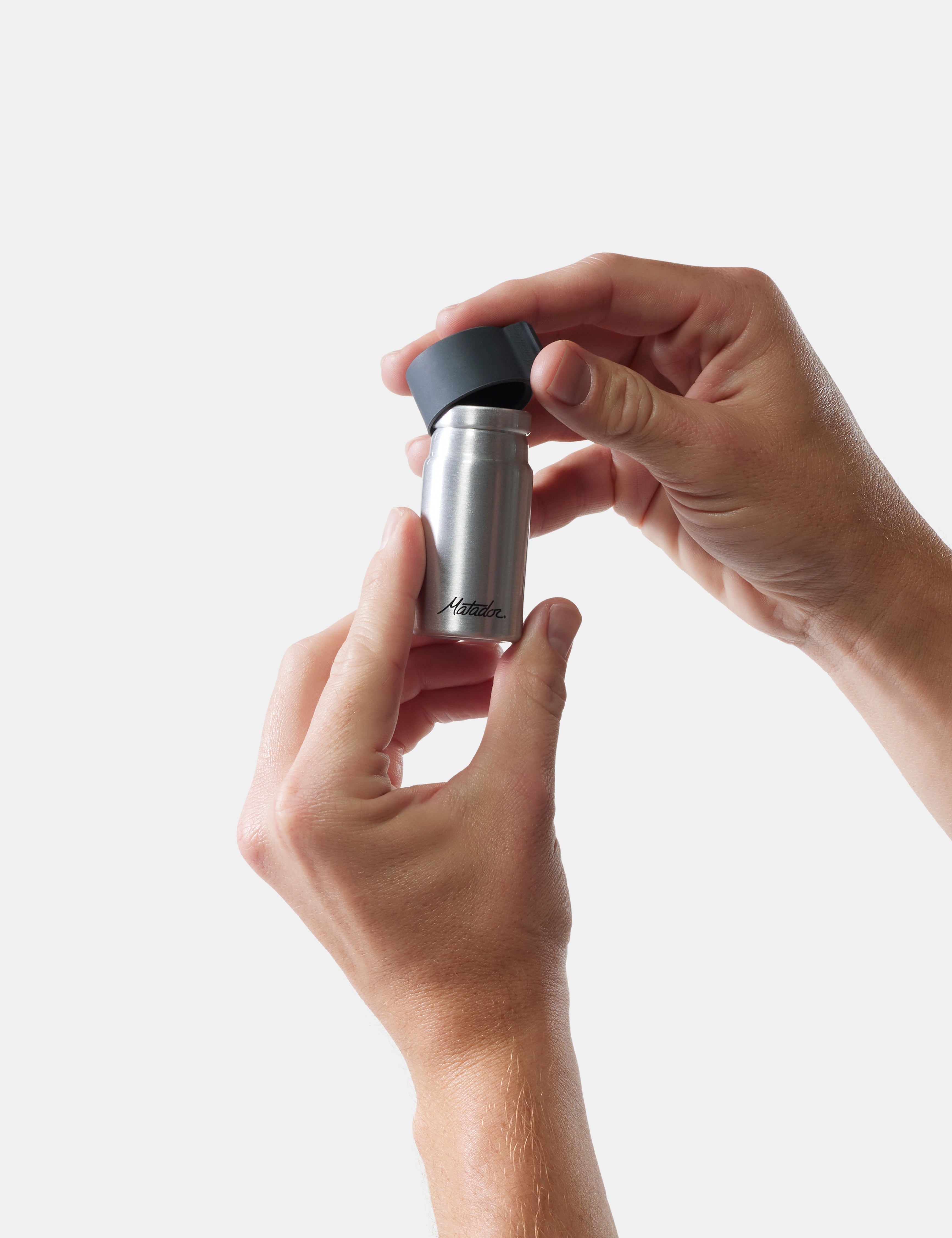 Matador Waterproof Travel Canister 40ml in Charcoal — angle view 2