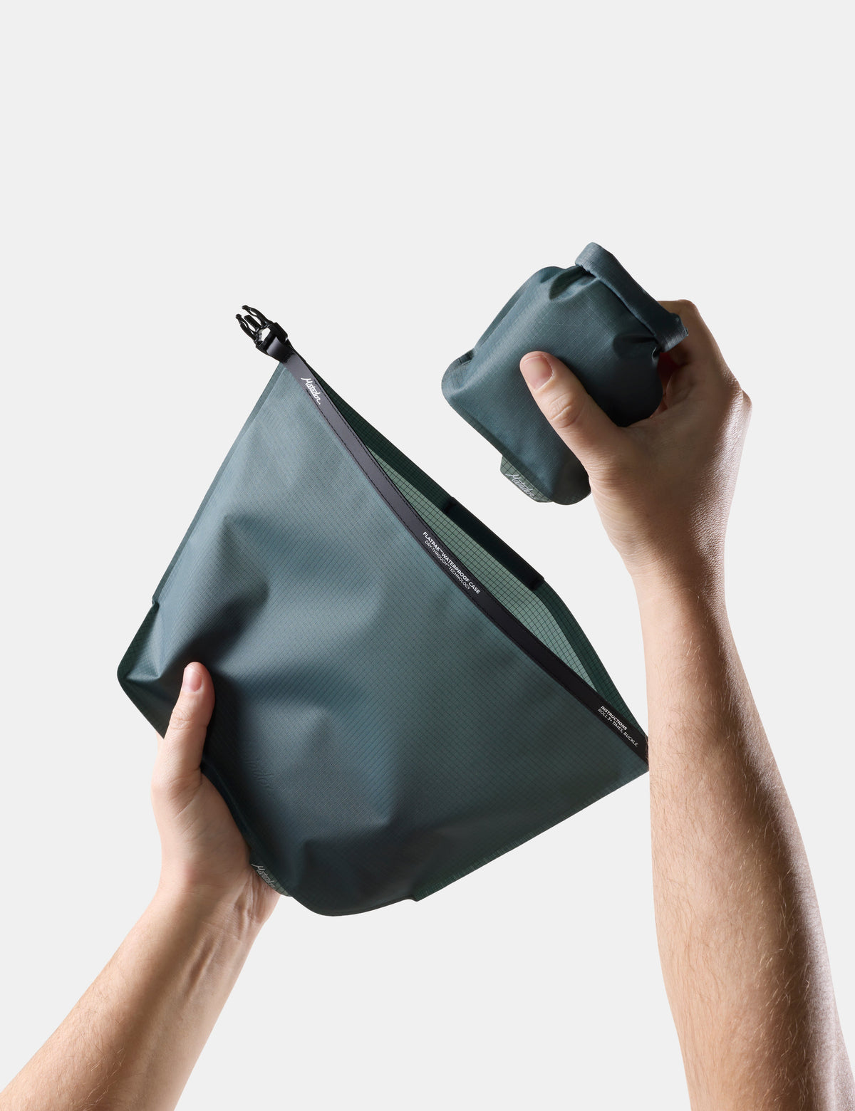 Matador FlatPak Waterproof Toiletry Case in Juniper — lifestyle # color_Juniper
