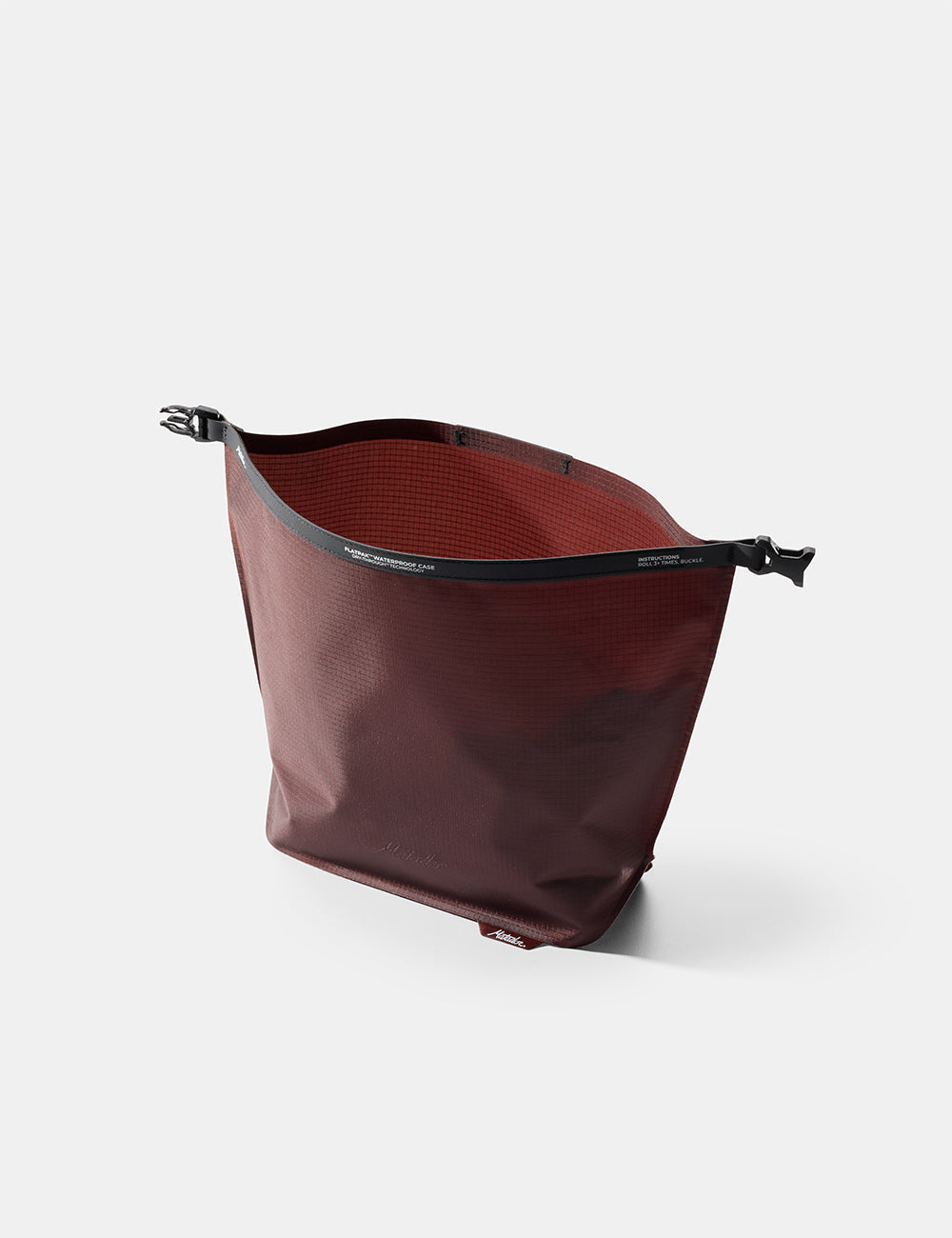 Matador FlatPak Waterproof Toiletry Case in Garnet — angle view 4 # color_Garnet