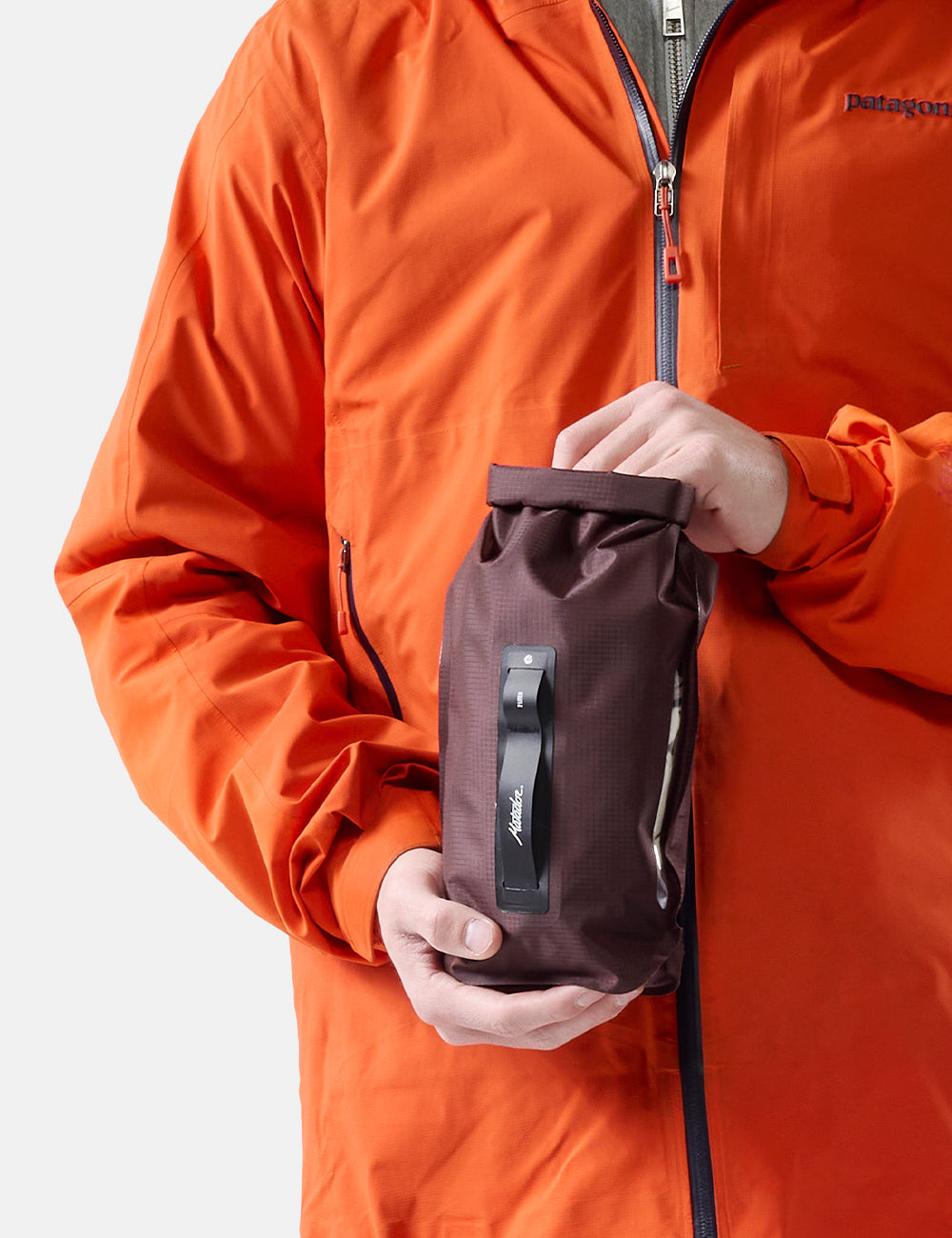 Matador FlatPak Dry Bag 2L in Garnet — lifestyle