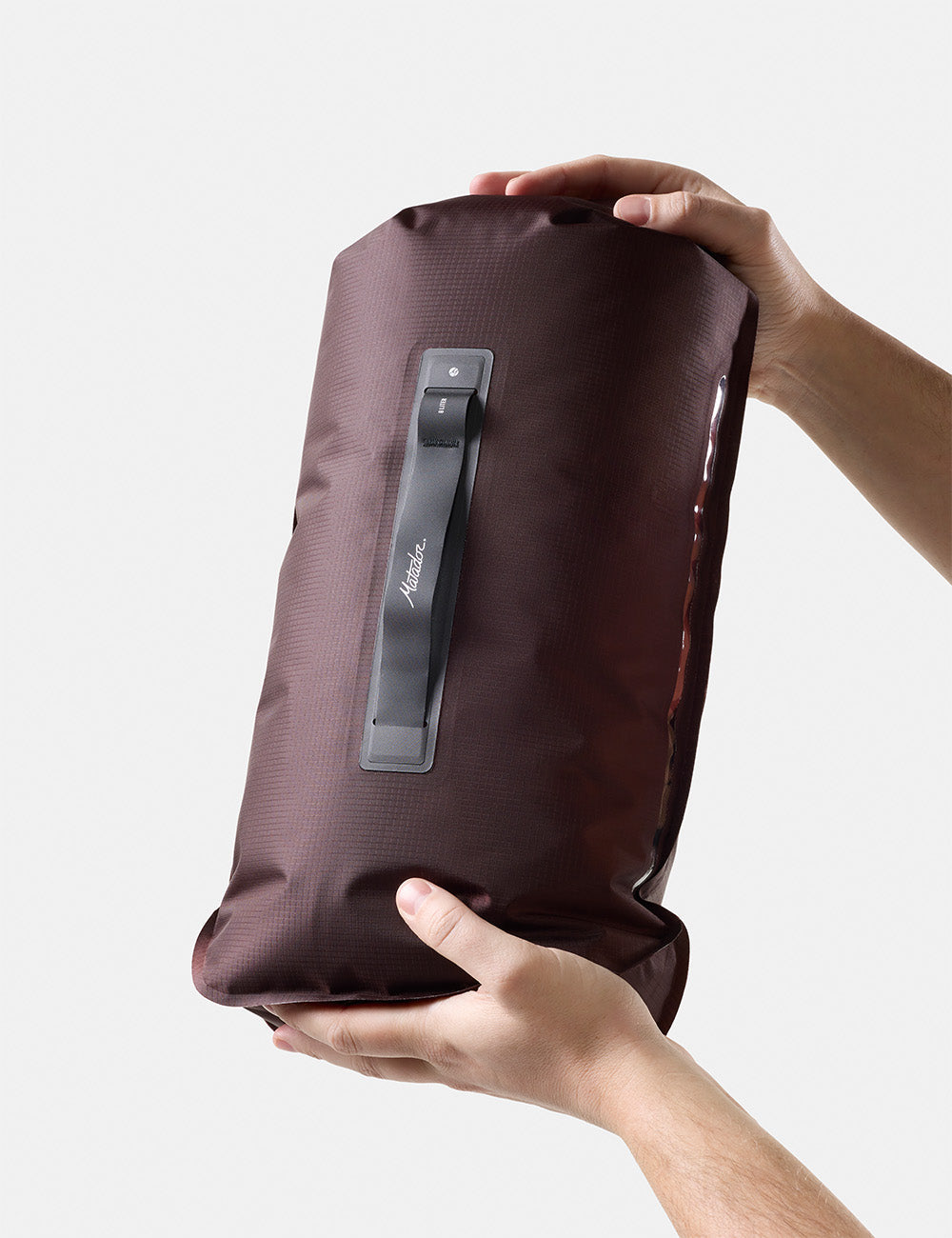 Matador FlatPak Dry Bag 8L in Garnet — angle view 2