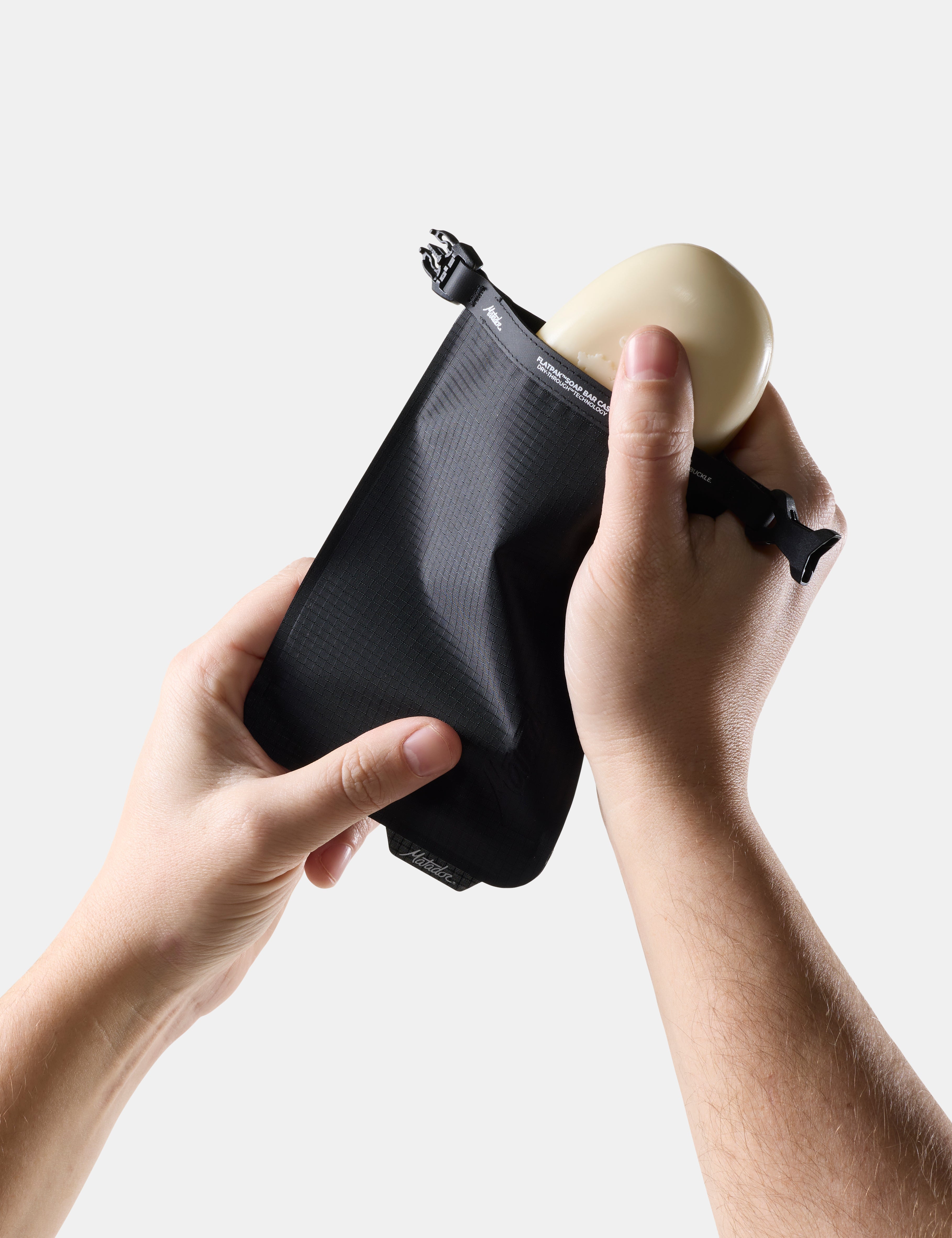Matador FlatPak Travel Soap Bar Case in Black — angle view 2