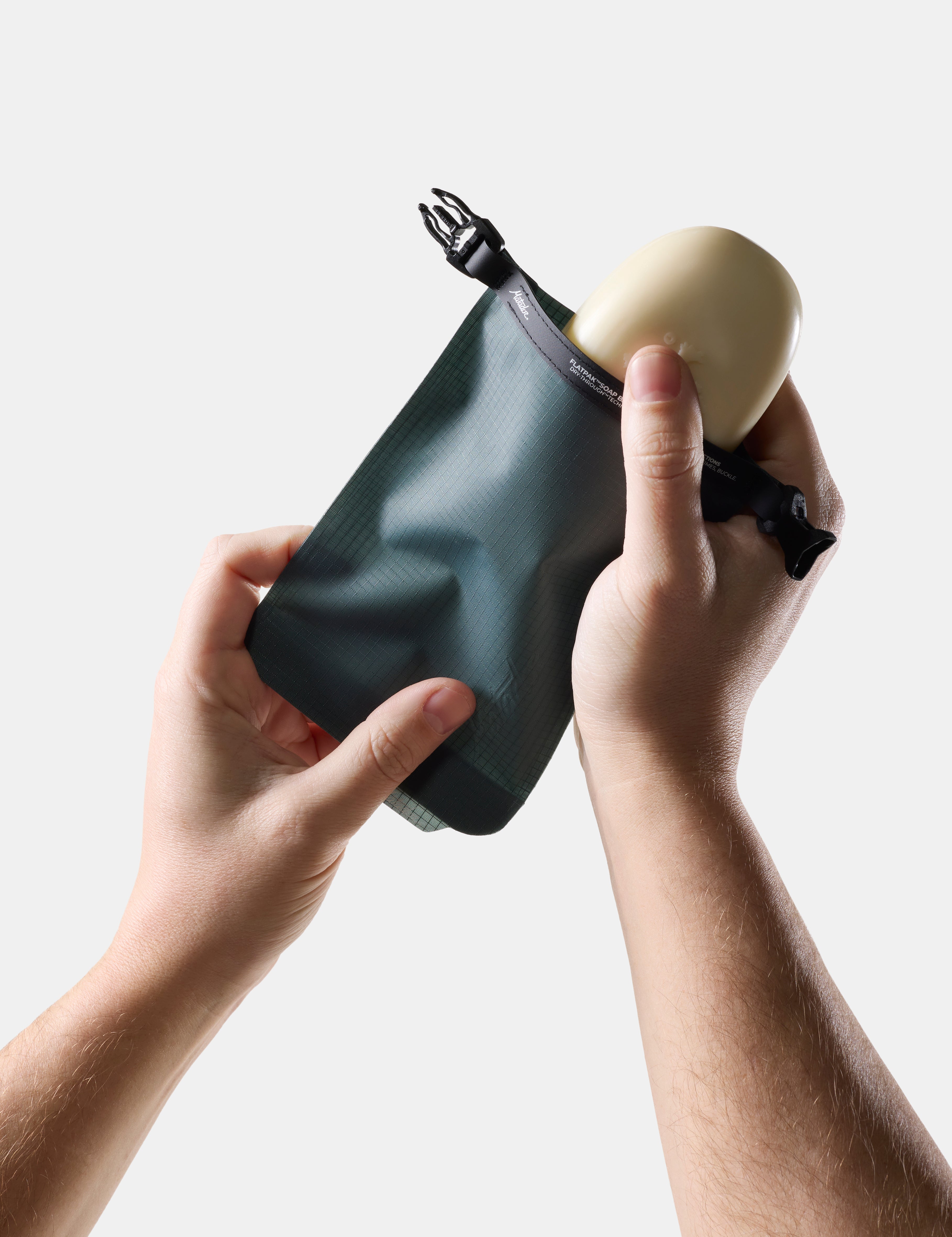 Matador FlatPak Travel Soap Bar Case in Juniper — angle view 2