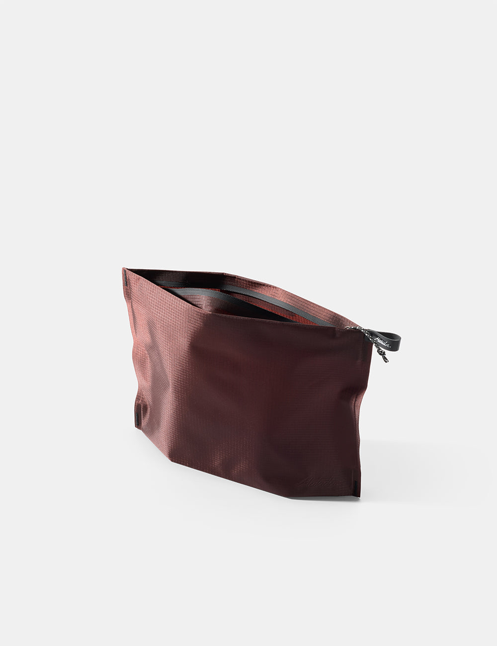 Matador FlatPak Zipper Toiletry Case (V2) in Garnet — angle view 3